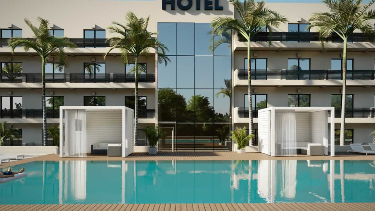 cabana aluminum - pool deck Hotel