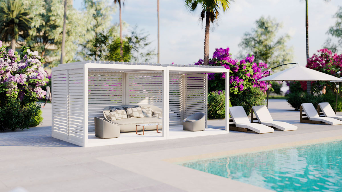 Luxurious Pool Cabana in South Florida - SYZYGY Global