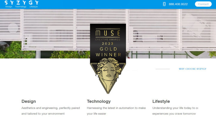 2023 Muse Award SYZYGY Global website