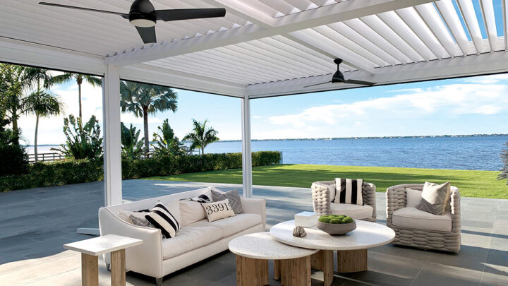 does a pergola add value to house? R-Blade louvered pergola by Azenco