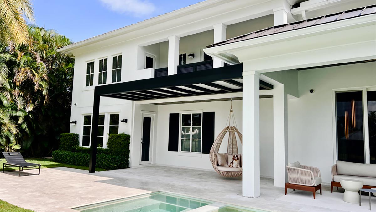 luxury pergola in South Florida - Commercial and Residential - Azenco Outdoor and SYZYGY Global